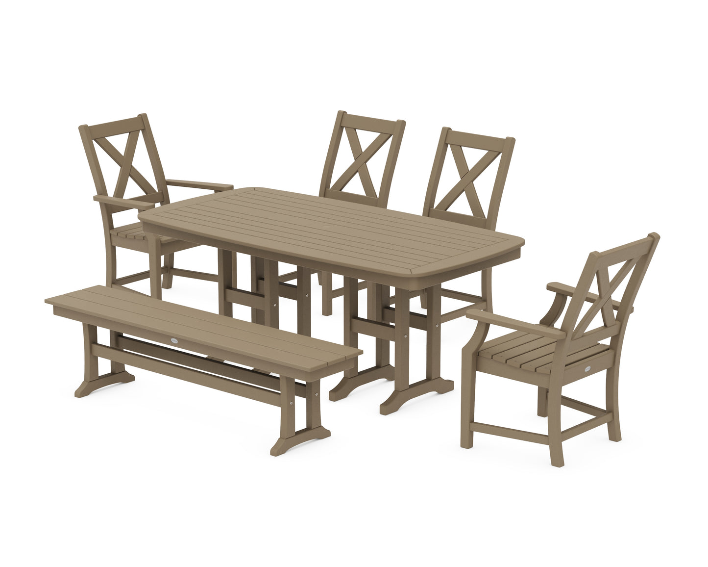 Braxton 6-Piece Dining Set with Bench