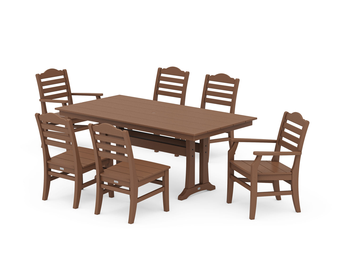 Savannah 7-Piece Farmhouse Dining Set with Trestle Legs