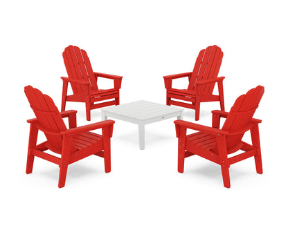 5-Piece Vineyard Grand Upright Adirondack Chair Conversation Group