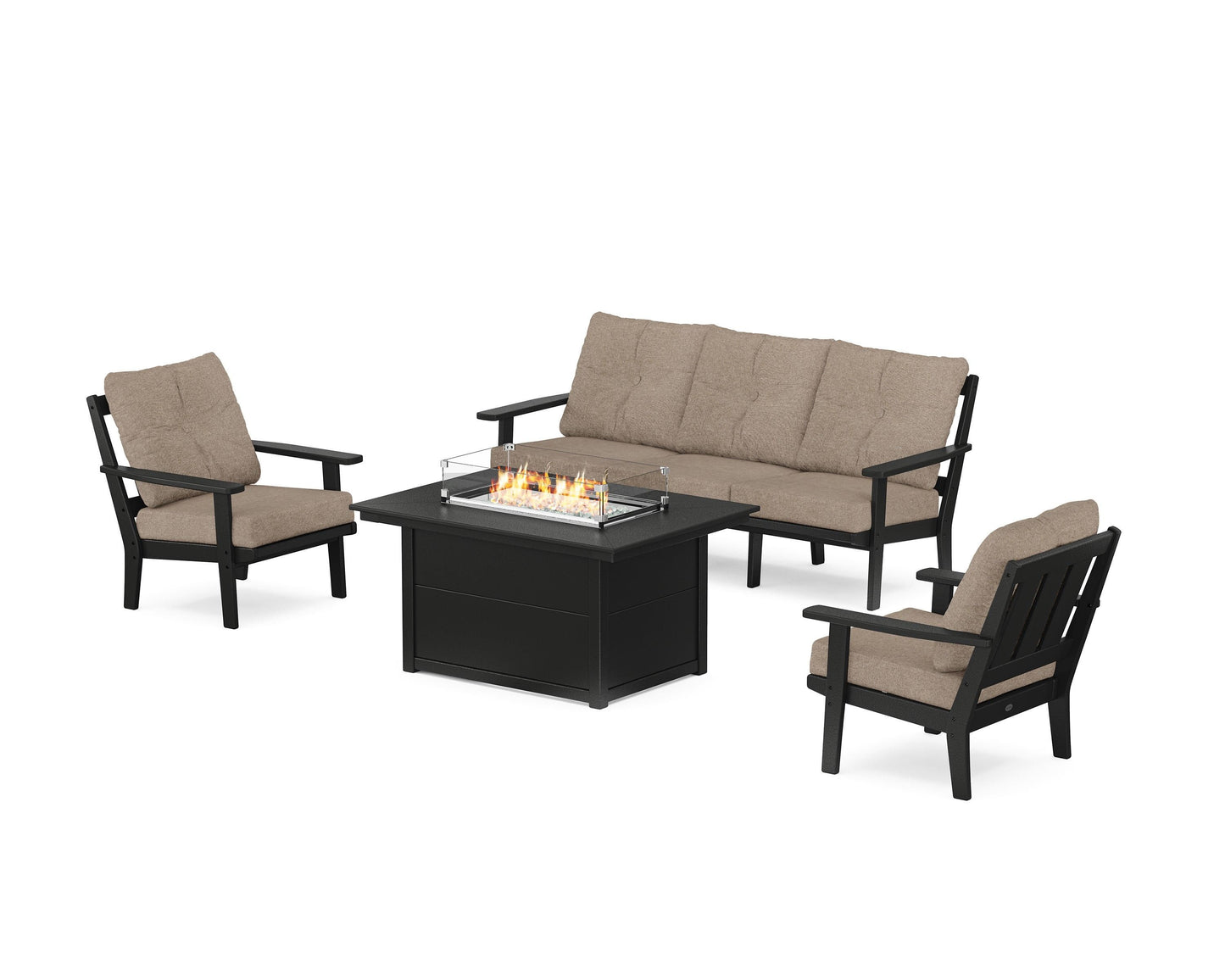 Oxford Deep Seating Fire Pit Table Set