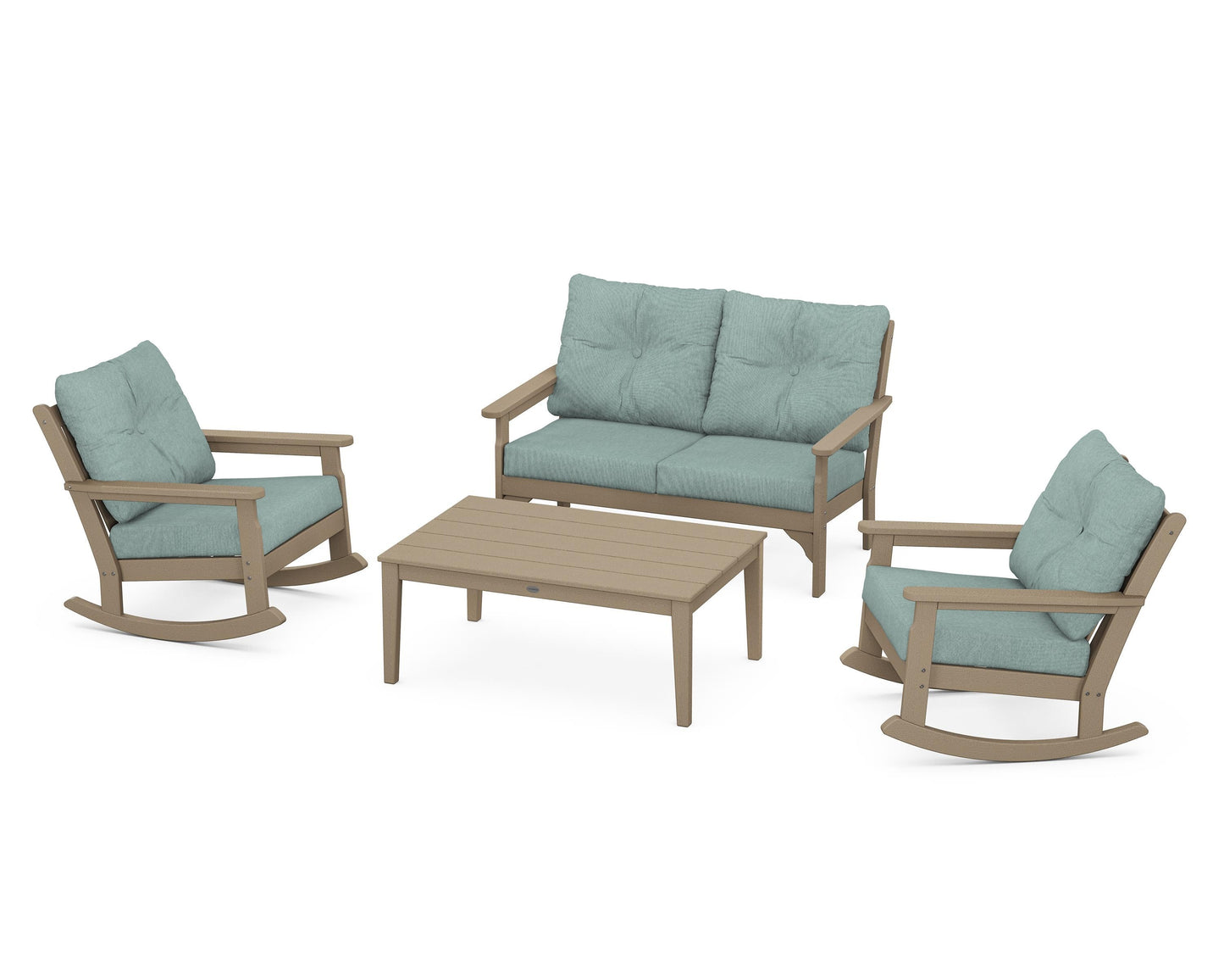 Vineyard 4-Piece Deep Seating Rocking Chair Set