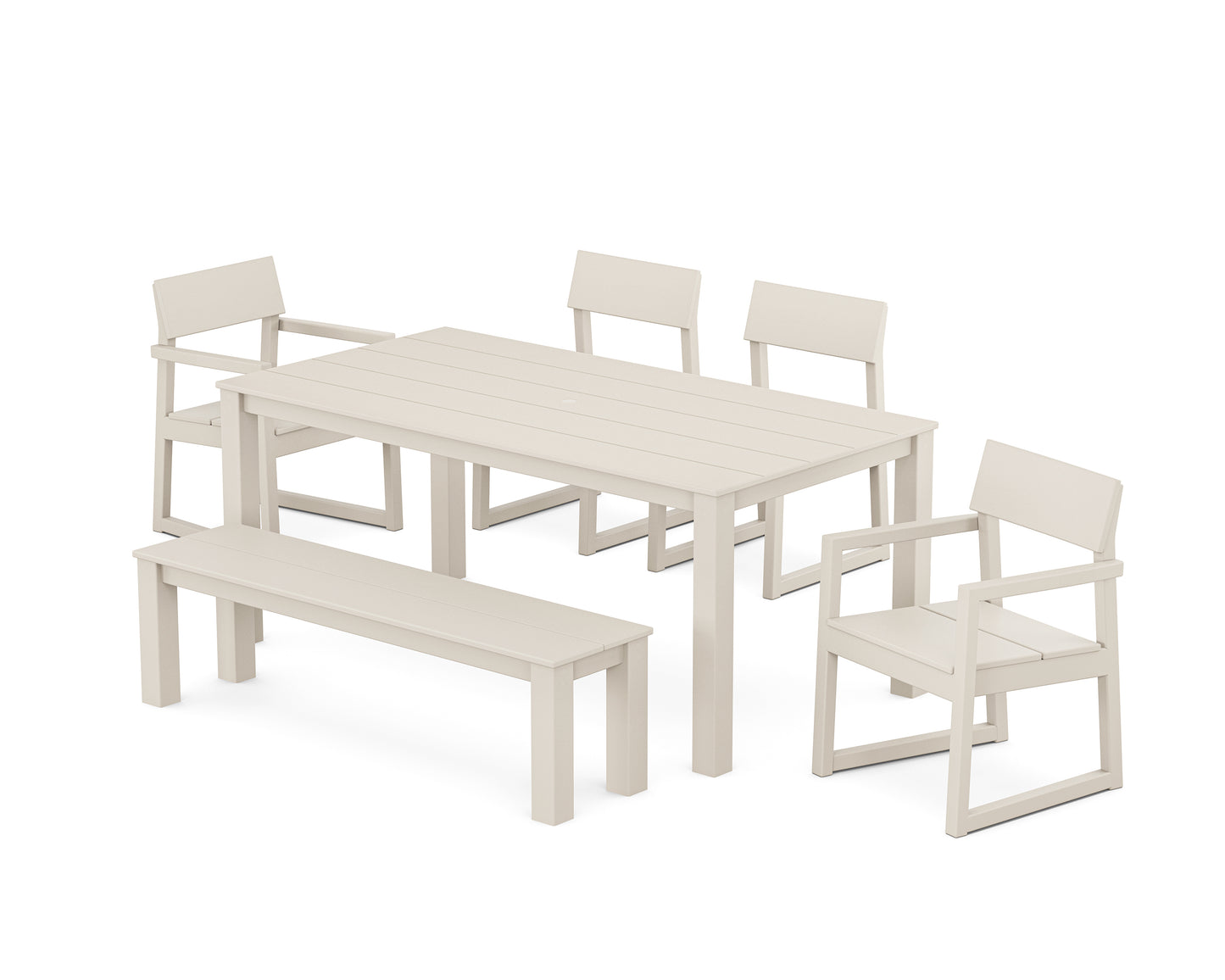 EDGE 6-Piece Parsons Dining Set with Bench