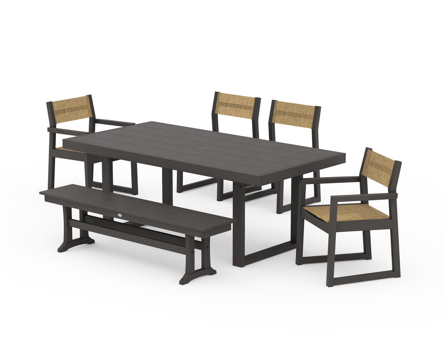 EDGE Sling 6-Piece Dining Set with Bench