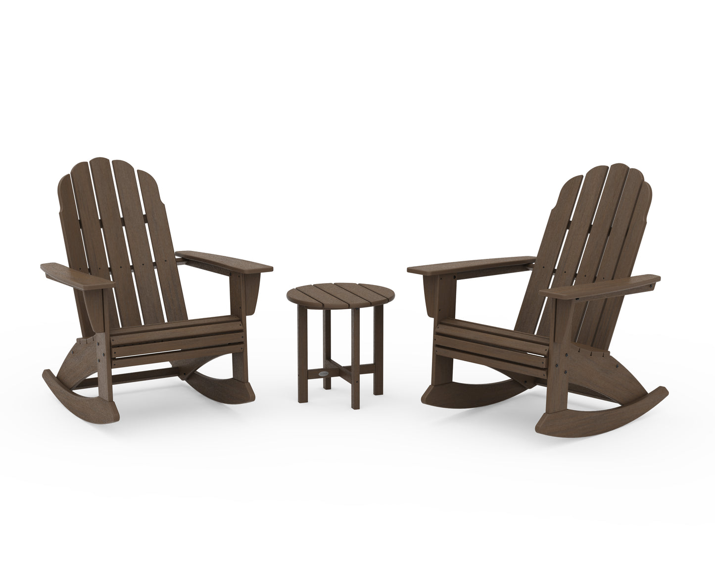 Vineyard Curveback 3-Piece Adirondack Rocking Chair Set