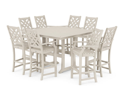 Wovendale 9-Piece Square Bar Set with Trestle Legs