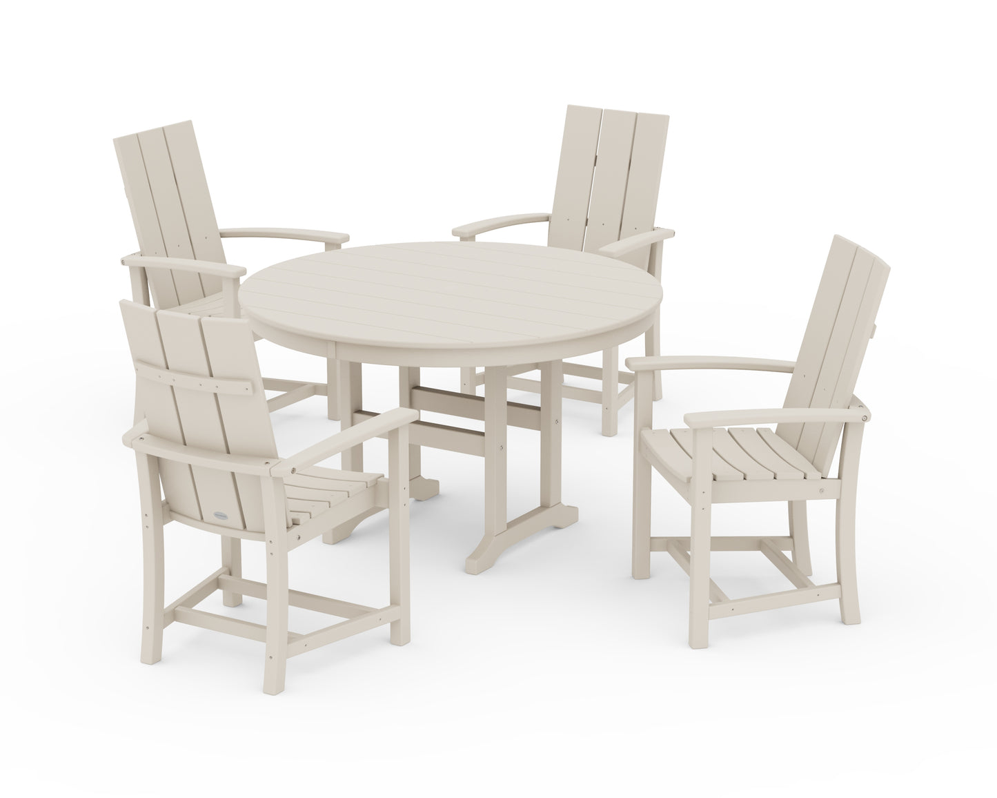 Modern Adirondack 5-Piece Round Farmhouse Dining Set