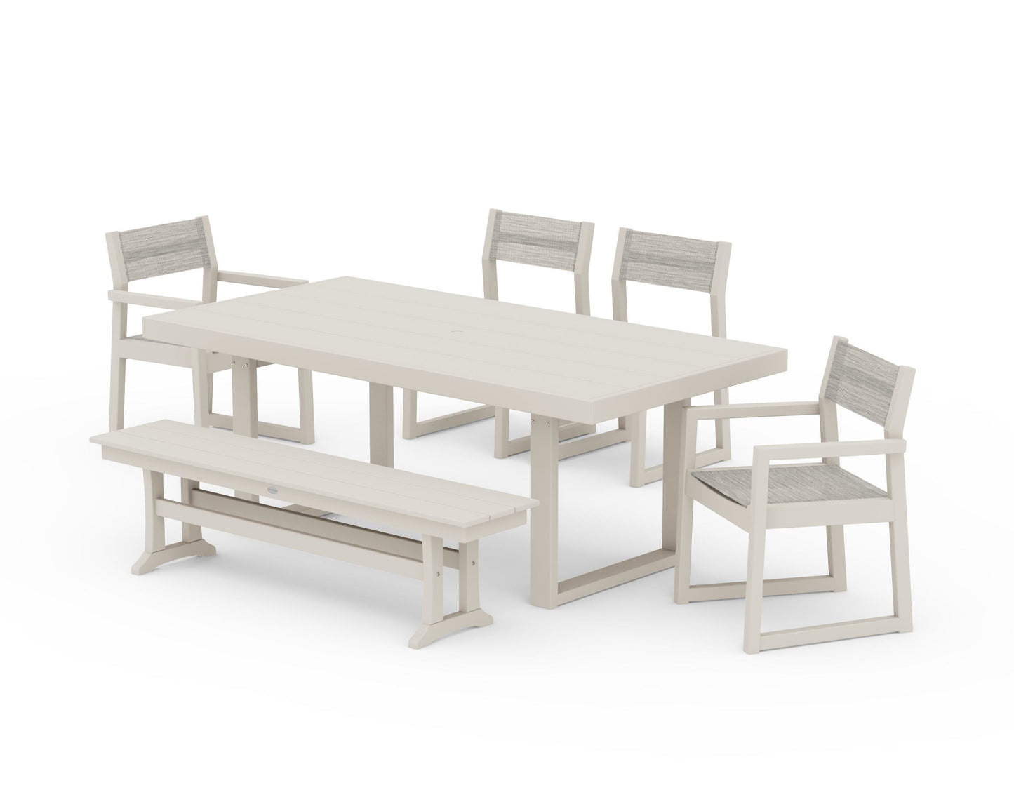 EDGE Sling 6-Piece Dining Set with Bench