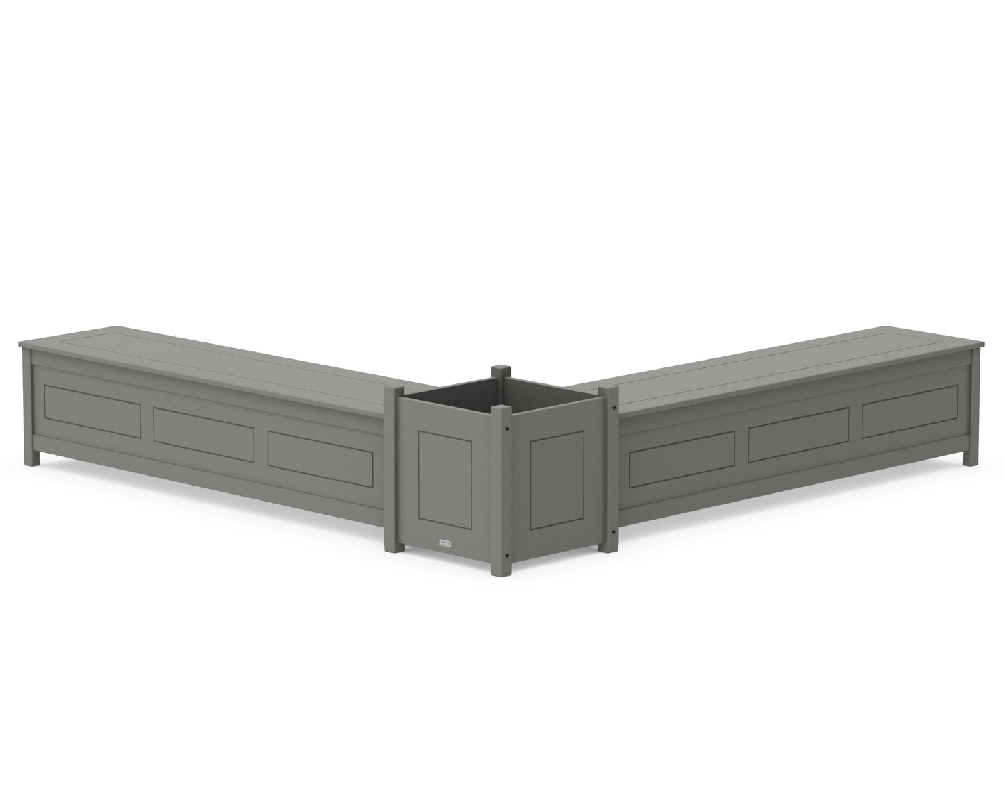 72" Country Living L- Shaped Planter Storage Bench Set- Large
