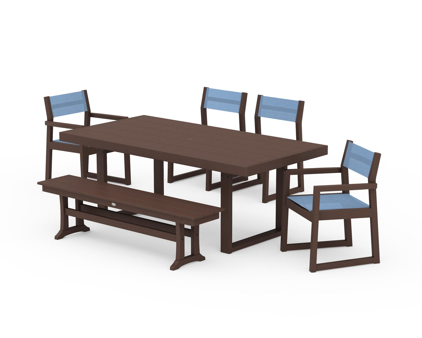 EDGE Sling 6-Piece Dining Set with Bench