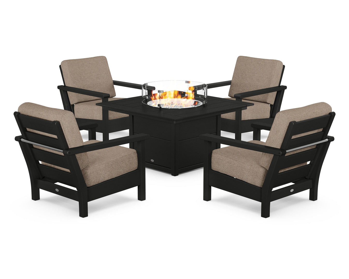 Harbour 5-Piece Conversation Set with Fire Pit Table