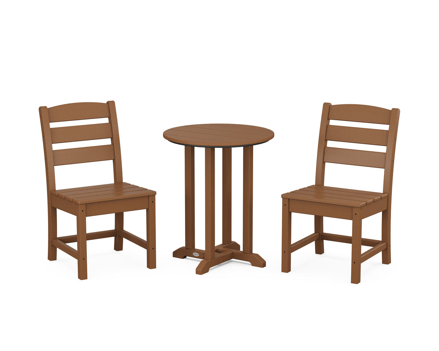 Lakeside Side Chair 3-Piece Round Dining Set