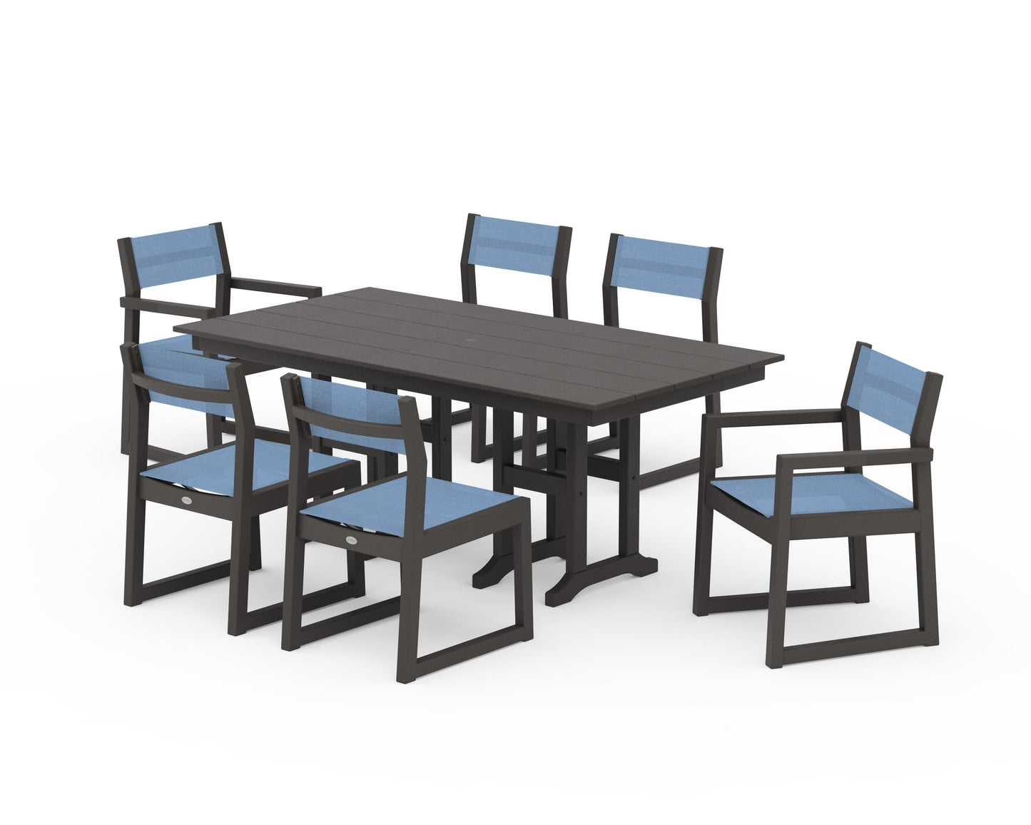 EDGE Sling 7-Piece Farmhouse Dining Set