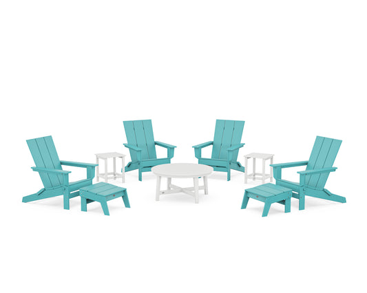 Modern Studio Folding Adirondack 9-Piece Conversation Set