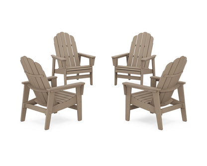 4-Piece Vineyard Grand Upright Adirondack Chair Conversation Set