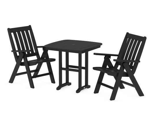 Vineyard Folding Chair 3-Piece Dining Set