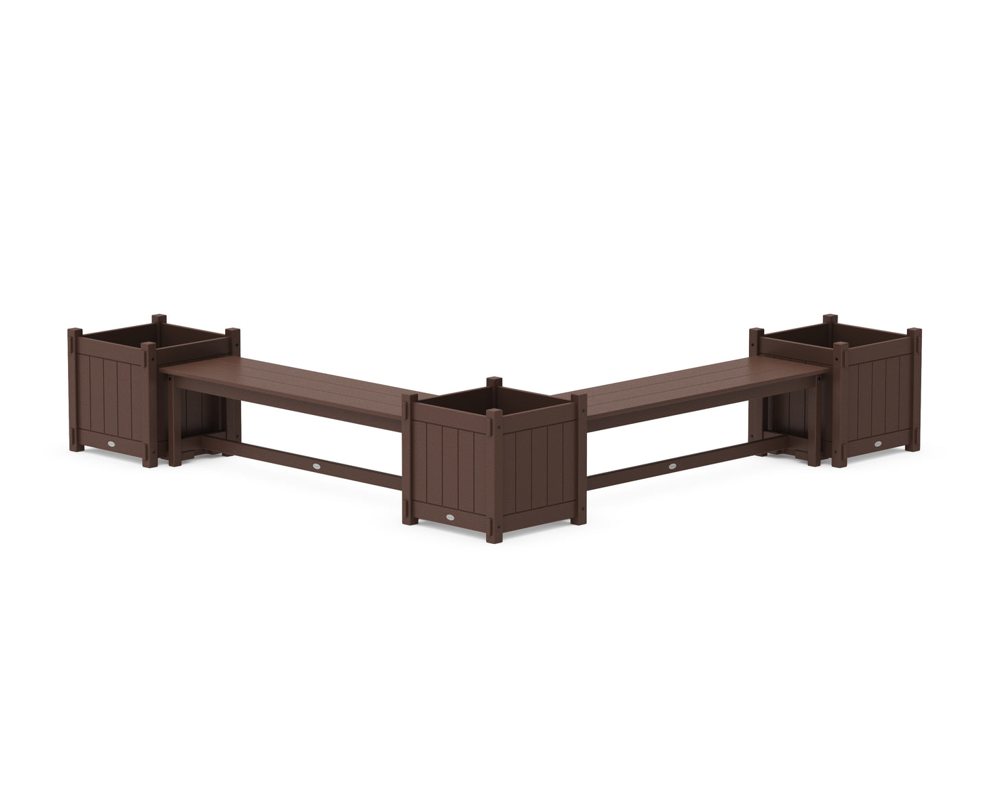 60" Vineyard L- Shaped Planter Bench Corner Set - Large