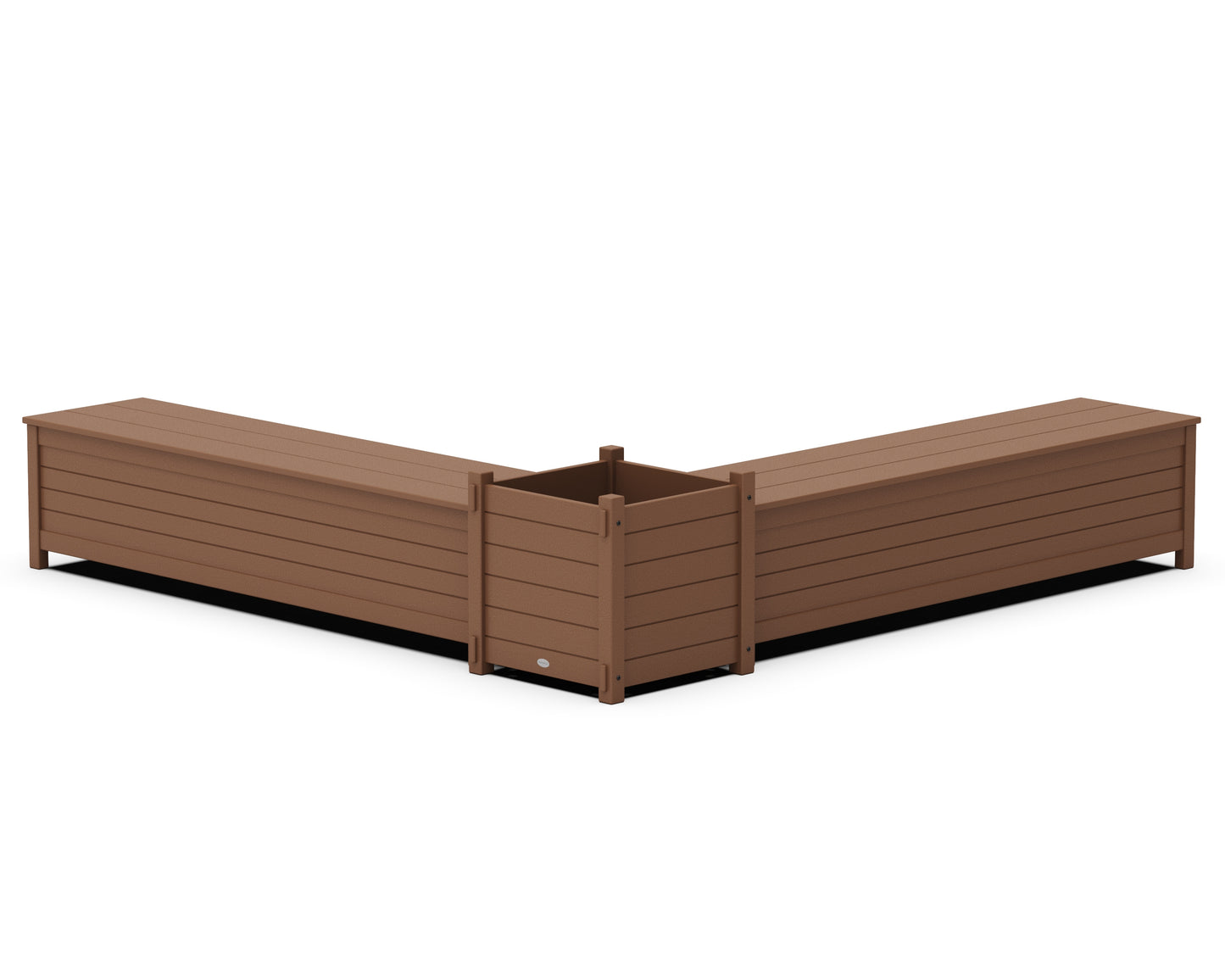 72" Nautical L- Shaped Planter Storage Bench Set- Large