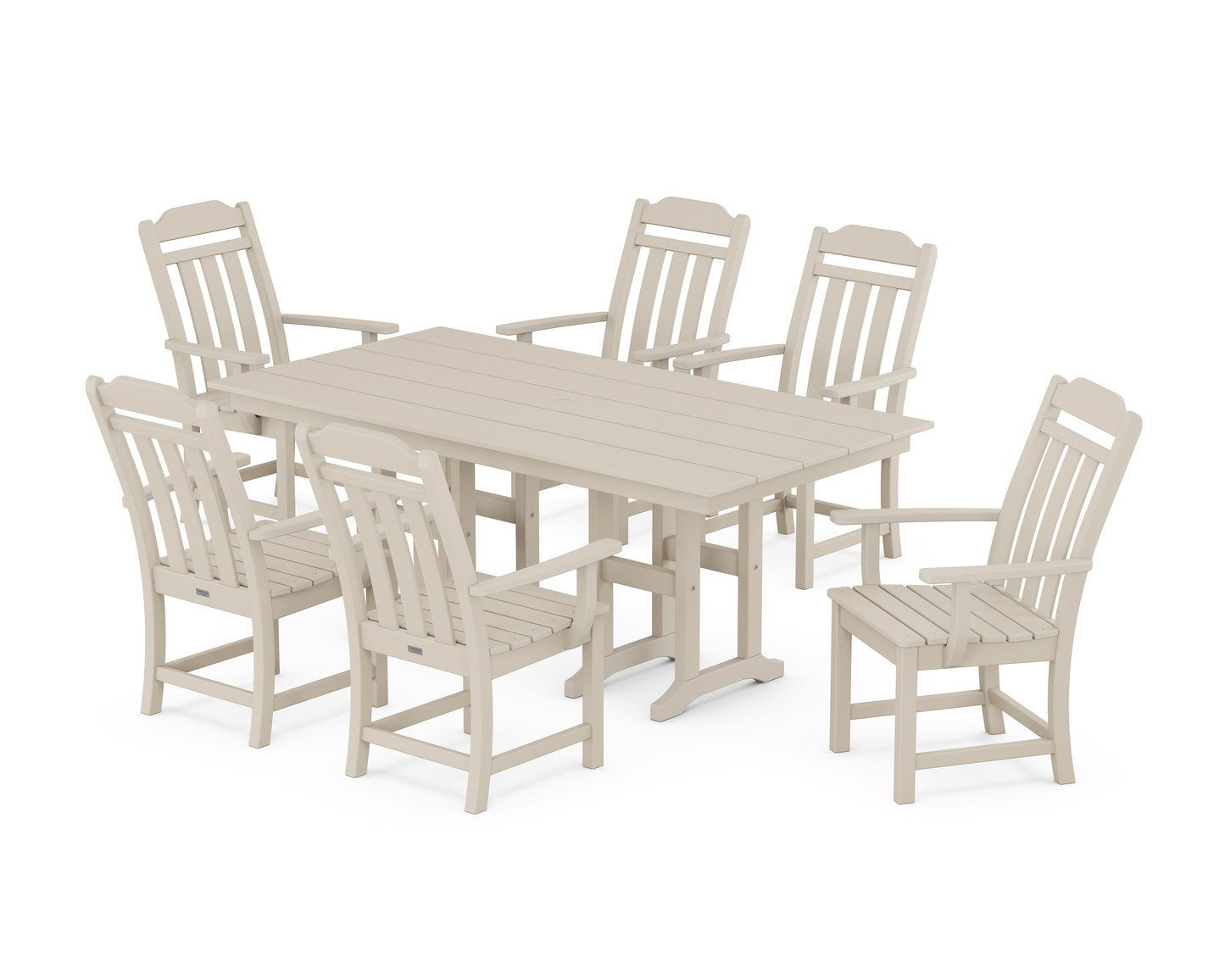 Country Living Arm Chair 7-Piece Farmhouse Dining Set