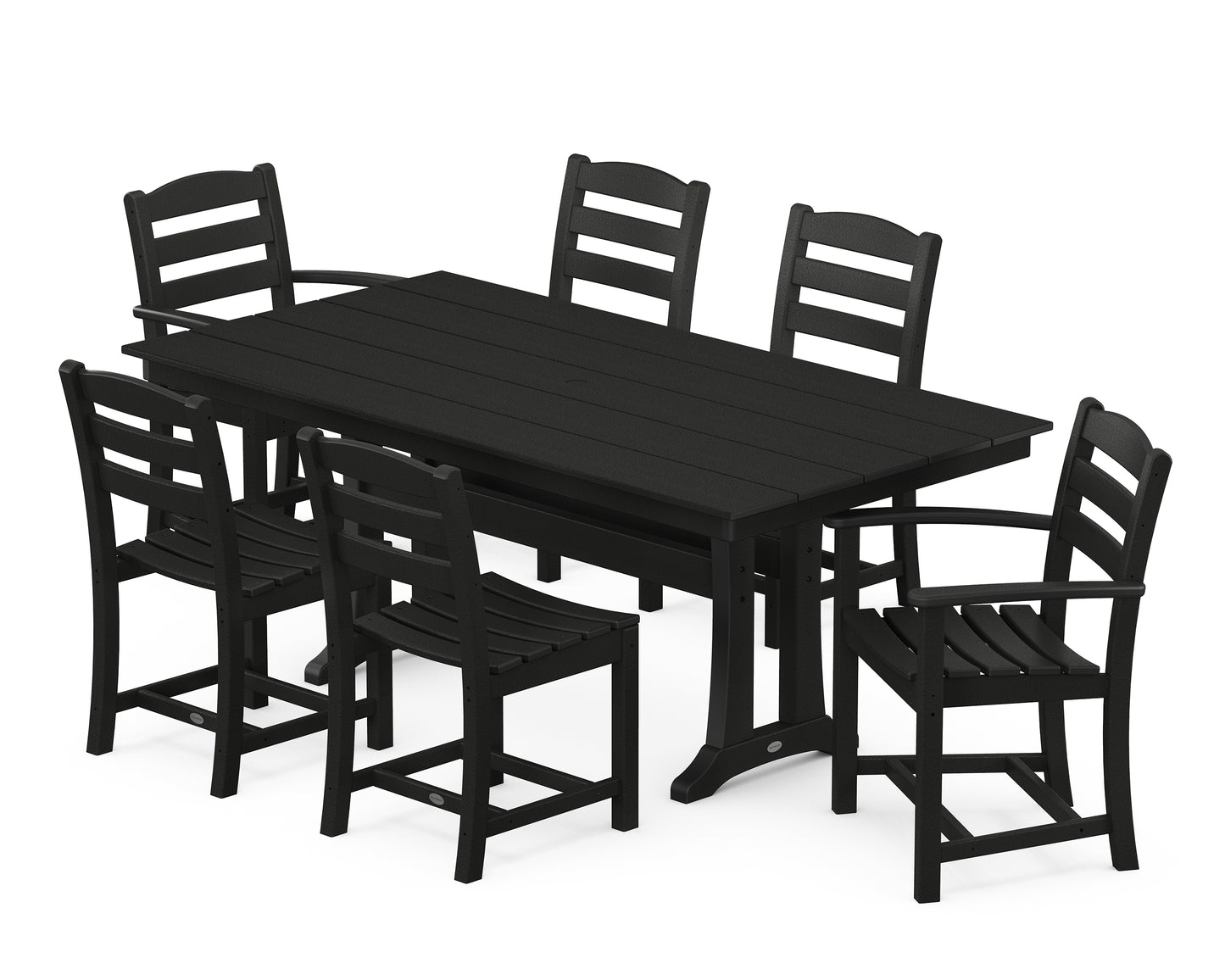 La Casa CafÃ© 7-Piece Farmhouse Dining Set with Trestle Legs