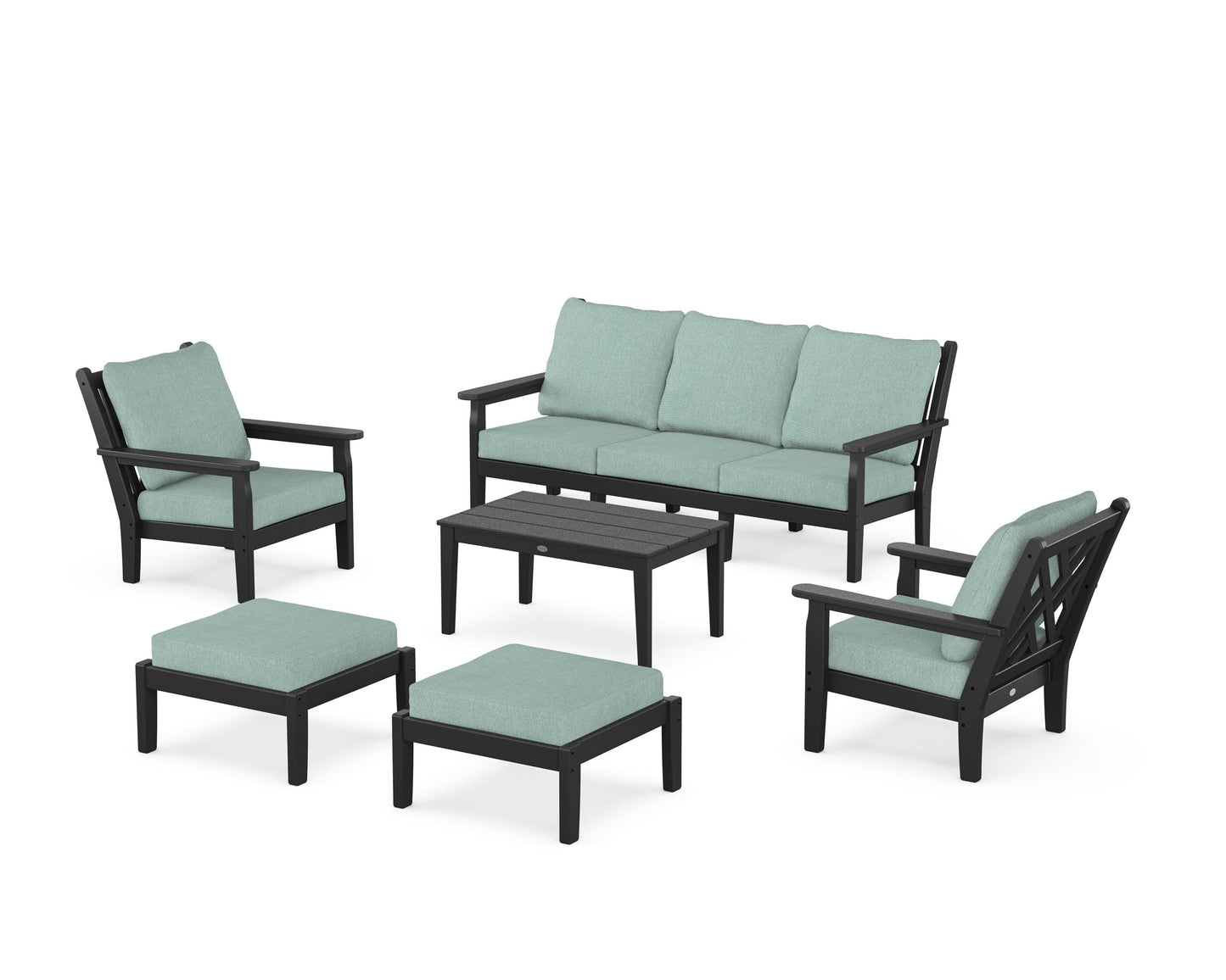 Chippendale 6-Piece Lounge Sofa Set