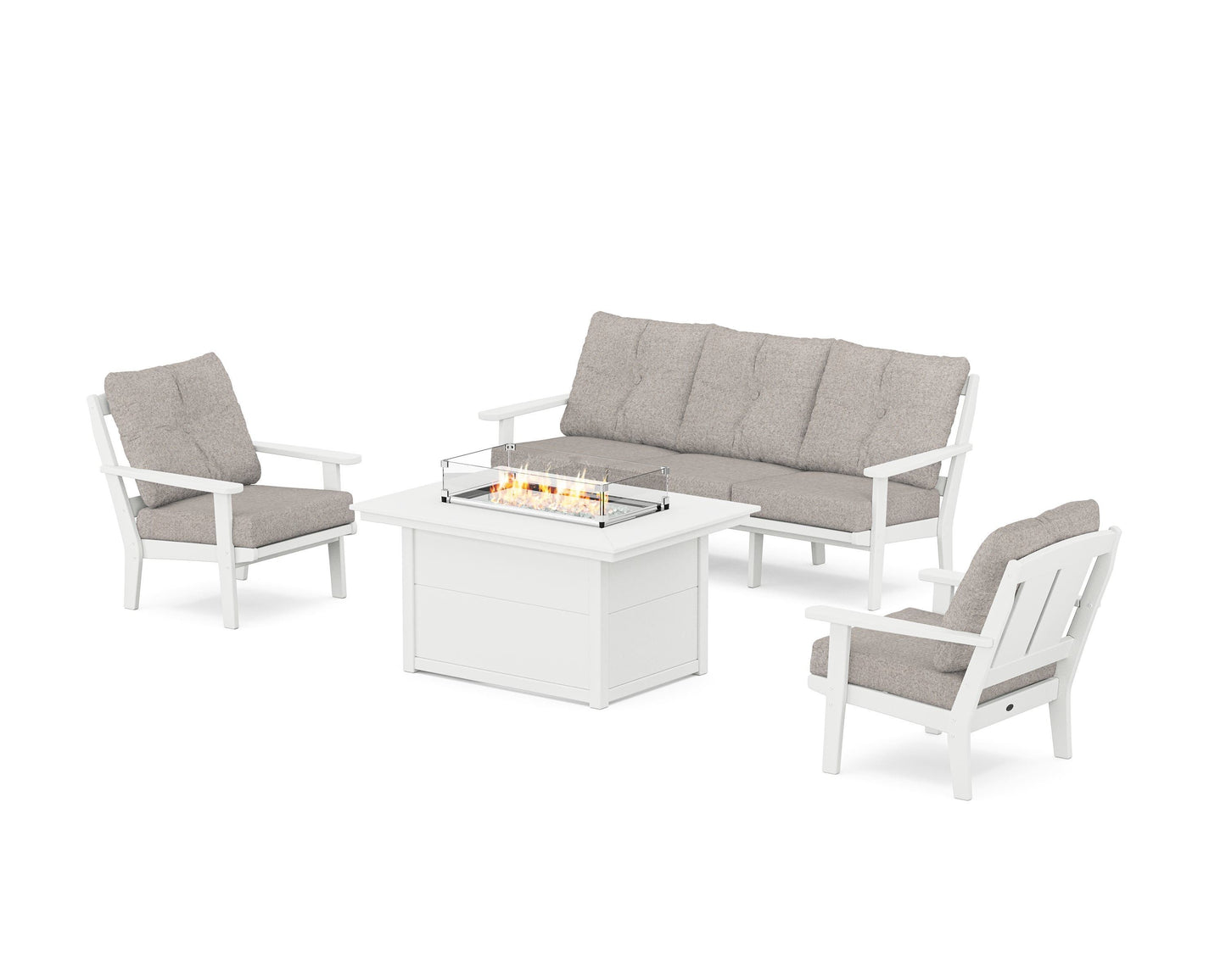 Mission Deep Seating Fire Pit Table Set