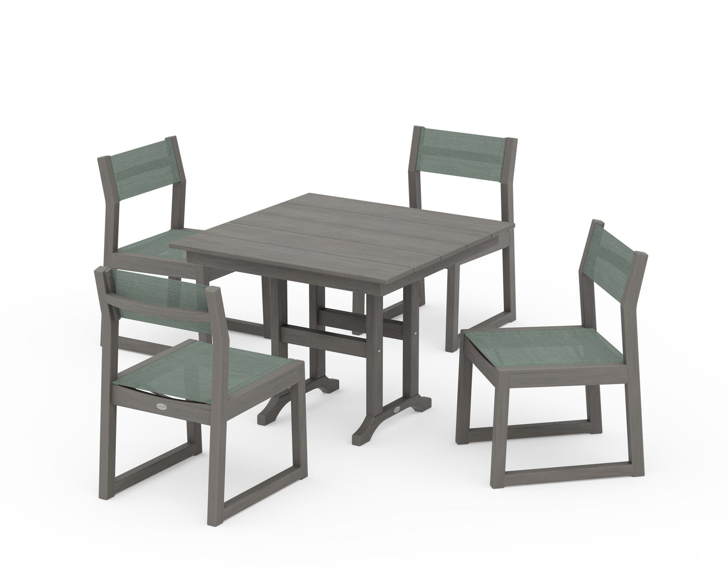 EDGE Sling Side Chair 5-Piece Farmhouse Dining Set