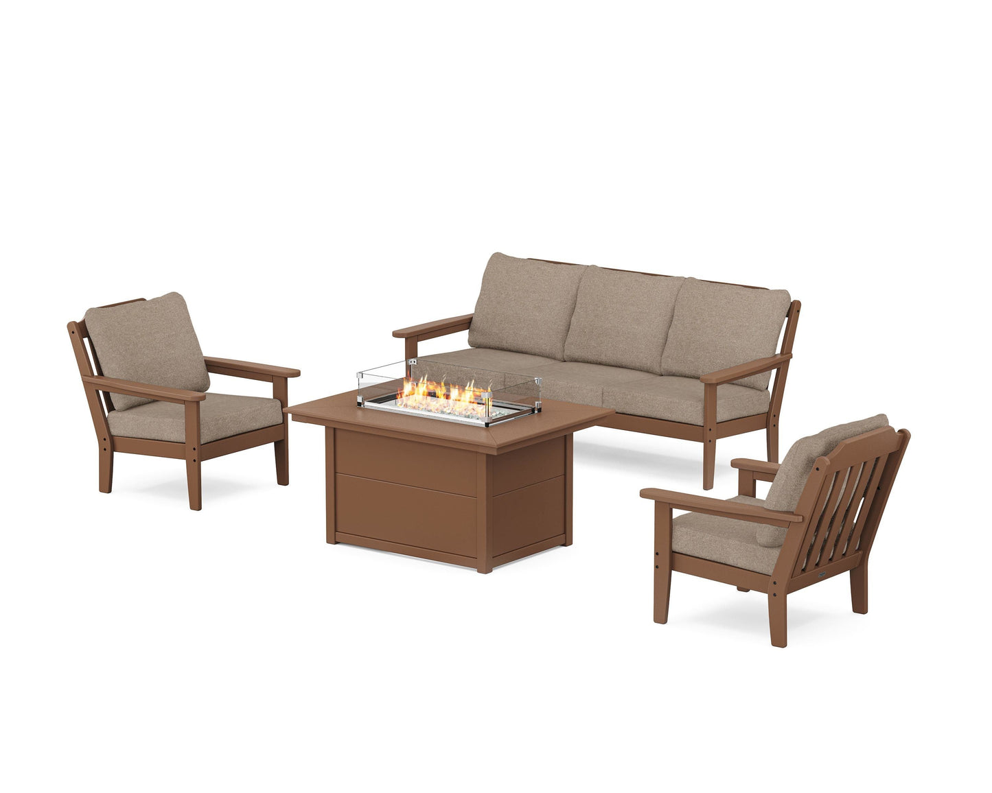 Cottage Deep Seating Fire Pit Table Set