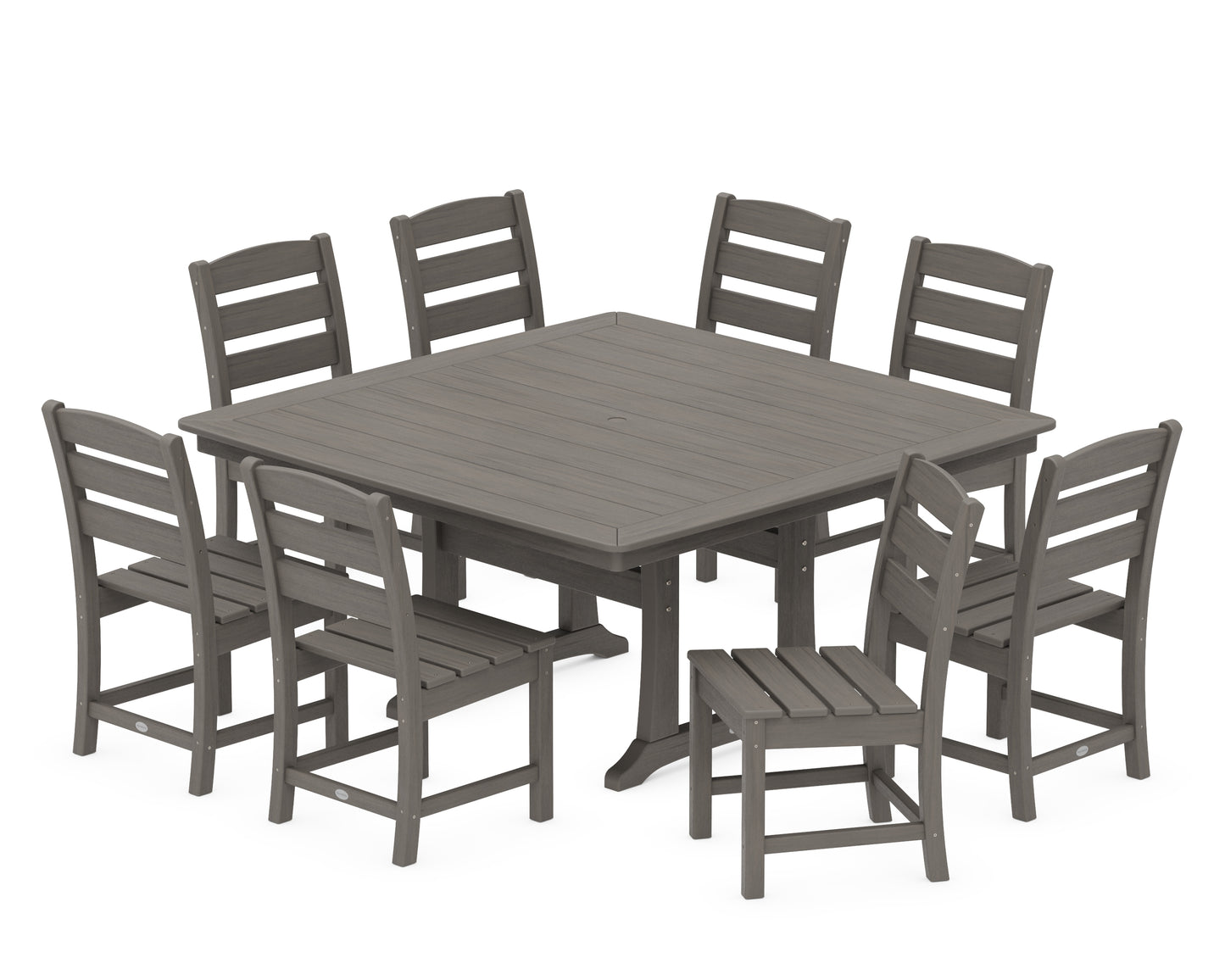 Lakeside 9-Piece Nautical Trestle Dining Set