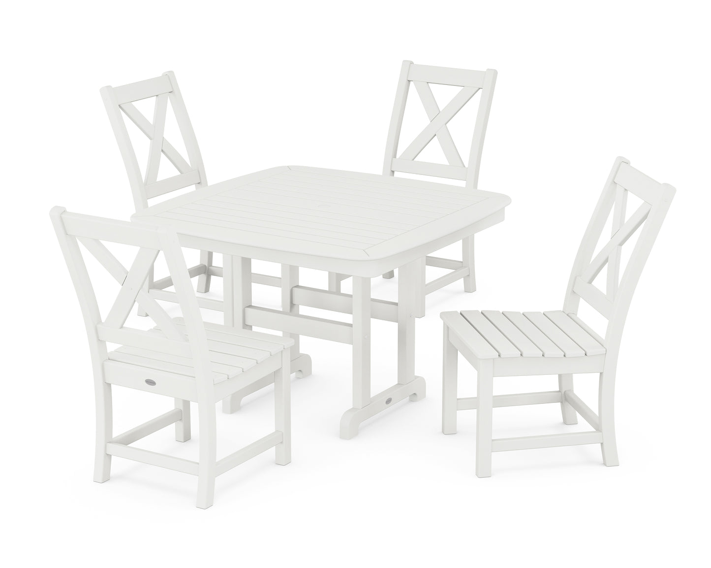 Braxton Side Chair 5-Piece Dining Set with Trestle Legs