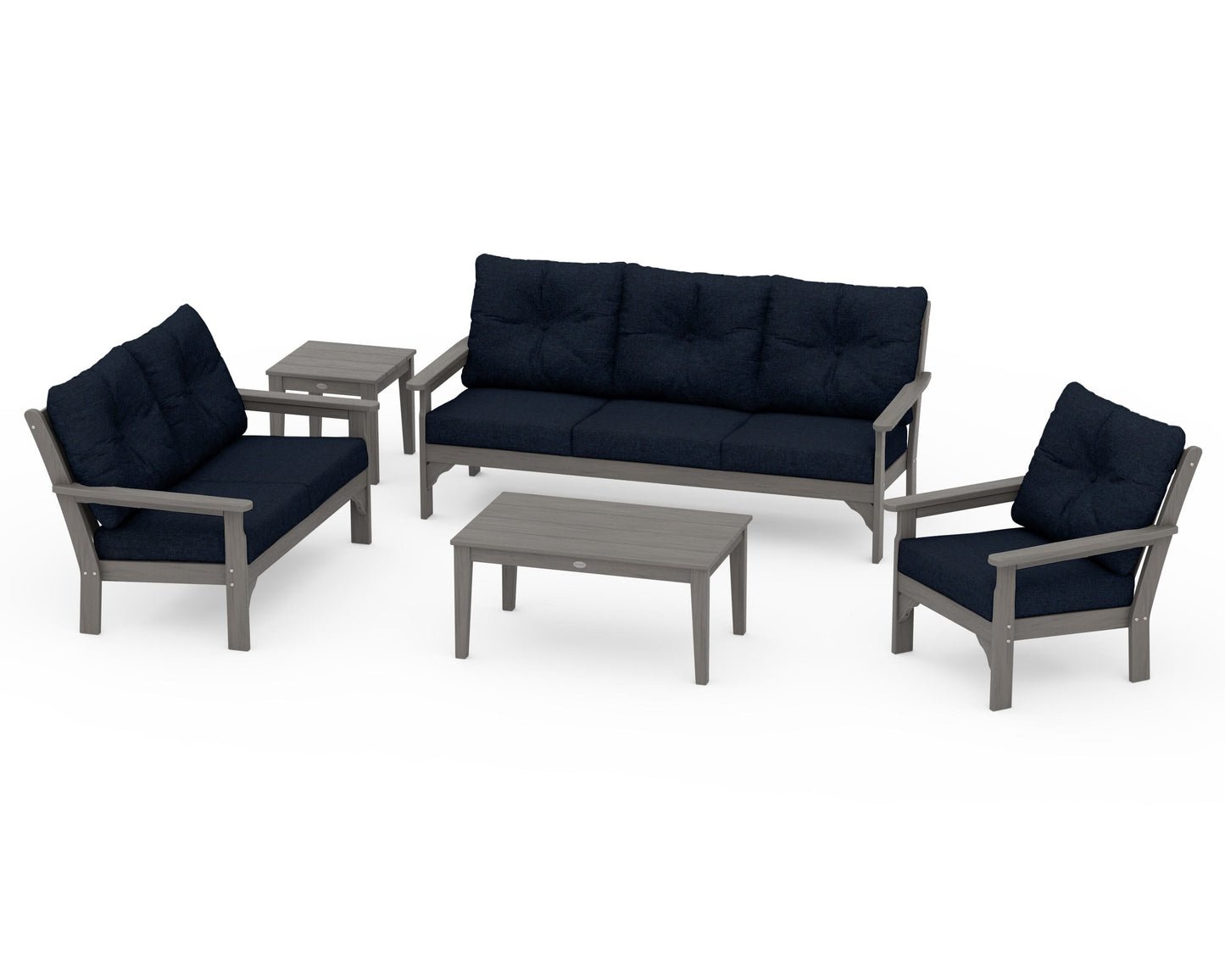 Vineyard 5 Piece Deep Seating Set