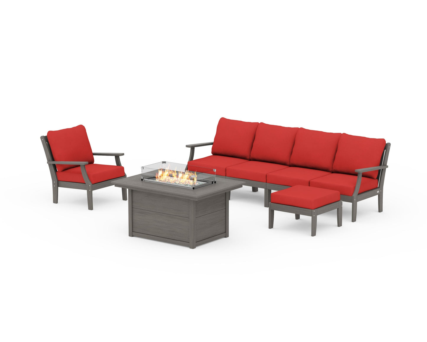 Braxton Sectional Lounge and Fire Pit Set