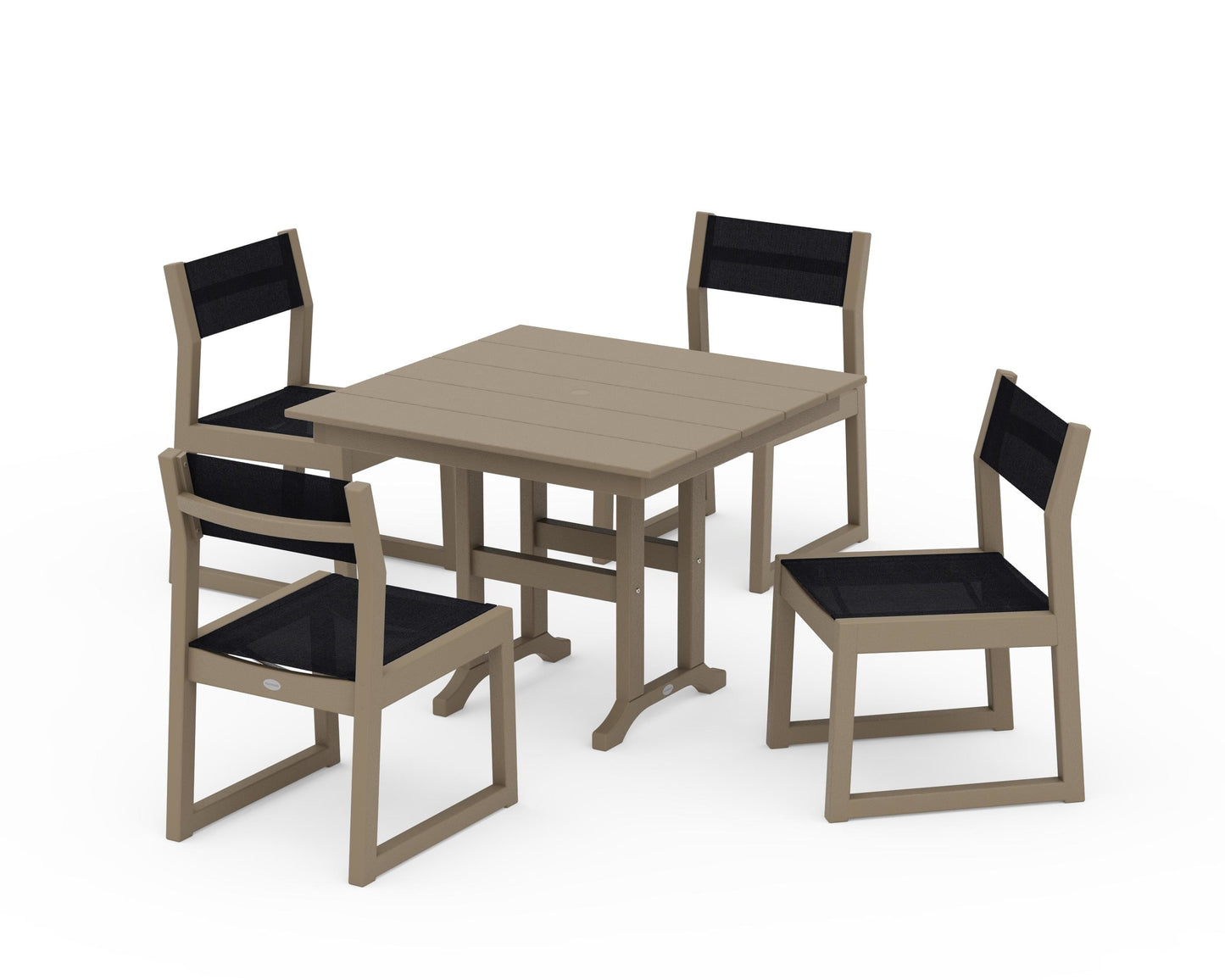 EDGE Sling Side Chair 5-Piece Farmhouse Dining Set