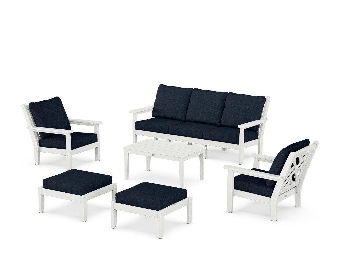 Chippendale 6-Piece Lounge Sofa Set