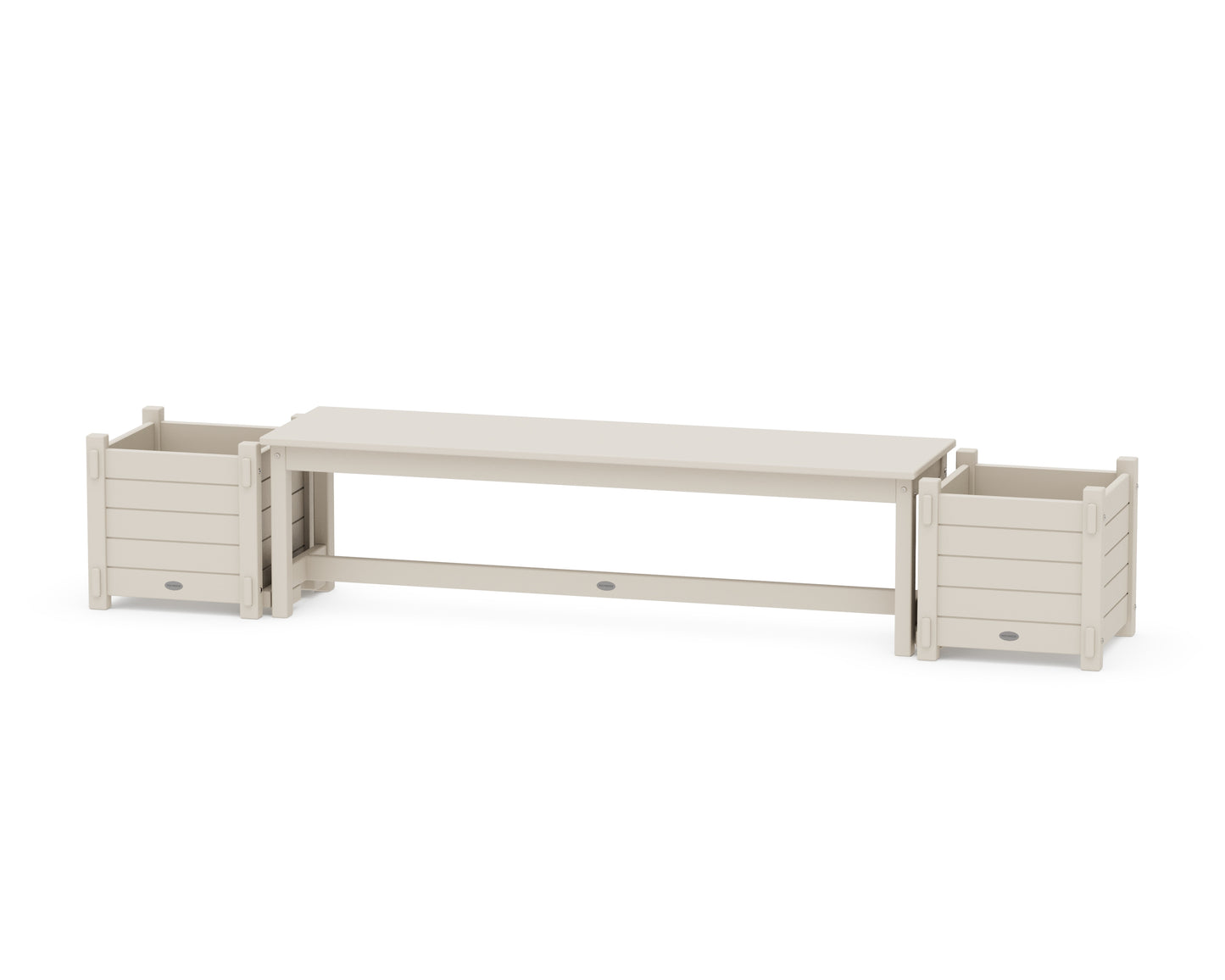 60" Nautical Straight Planter Bench Set
