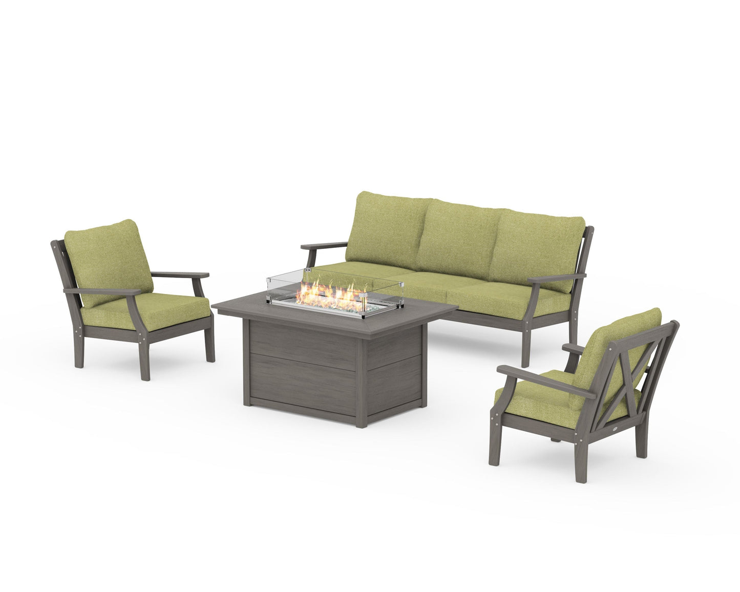 Braxton Deep Seating Fire Pit Table Set