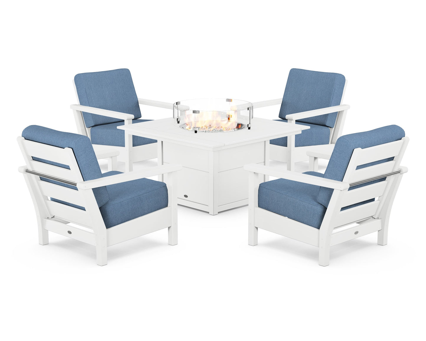 Harbour 5-Piece Conversation Set with Fire Pit Table