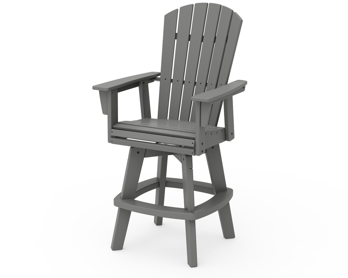 Nautical Curveback Adirondack Swivel Bar Chair
