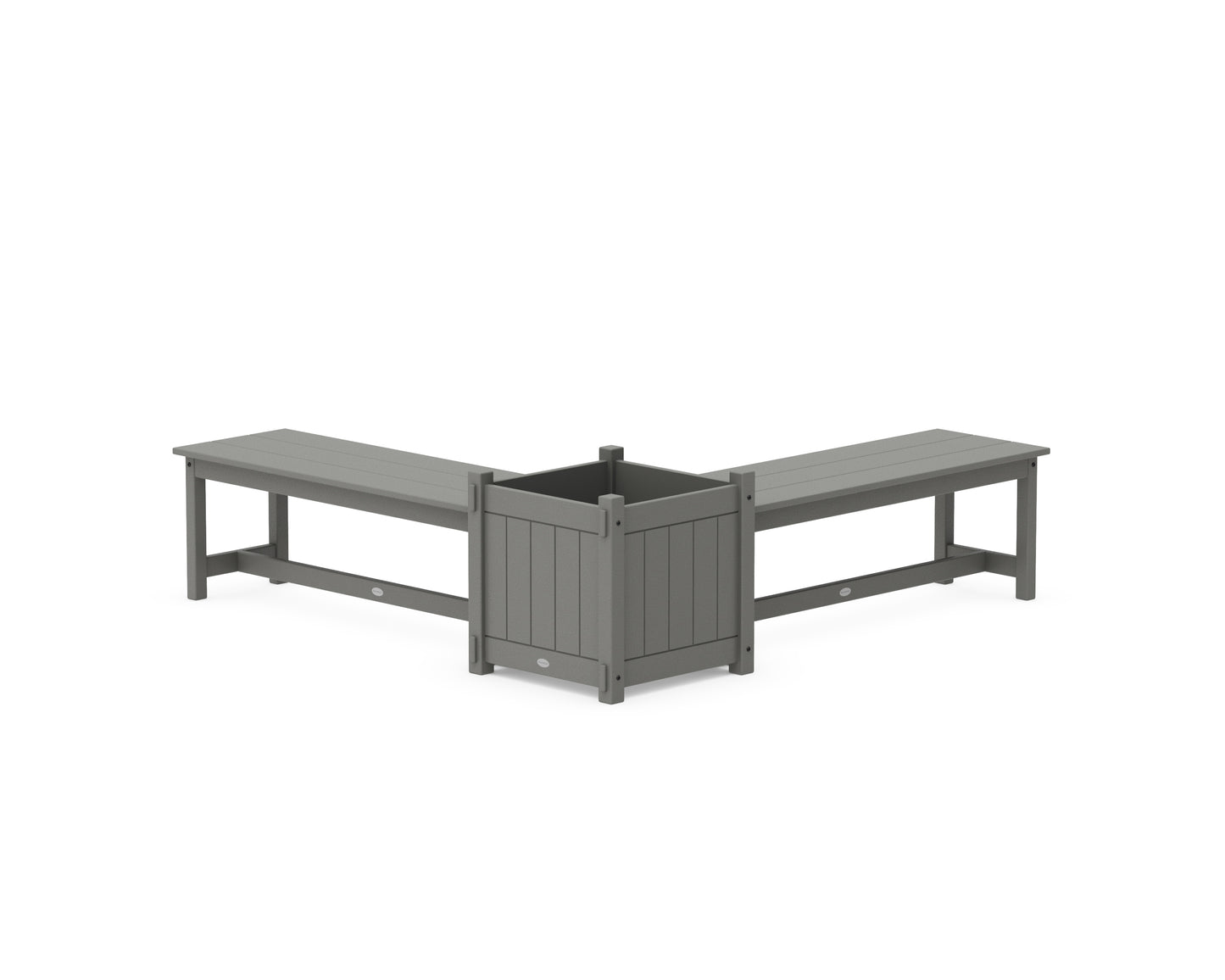 48" Vineyard L- Shaped Planter Bench Set- Large
