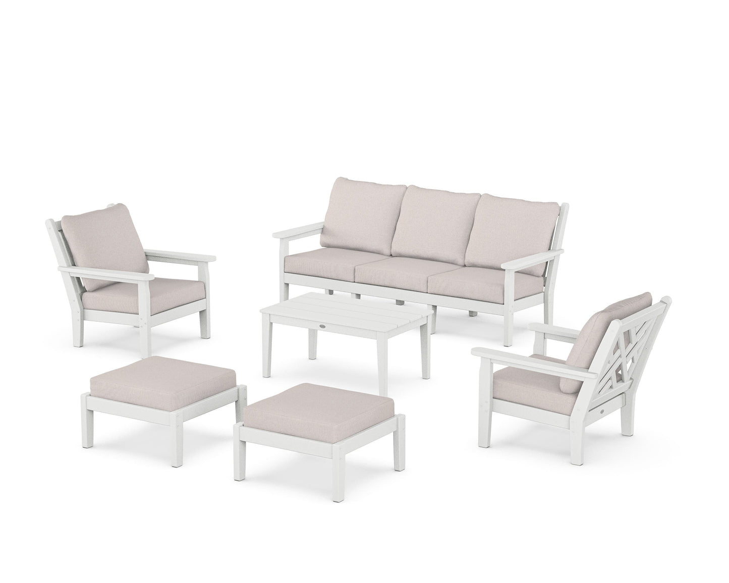 Chippendale 6-Piece Lounge Sofa Set