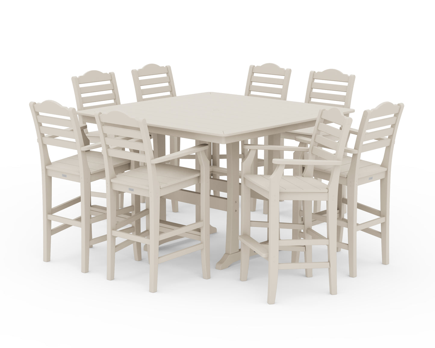Savannah 9-Piece Square Bar Set with Trestle Legs