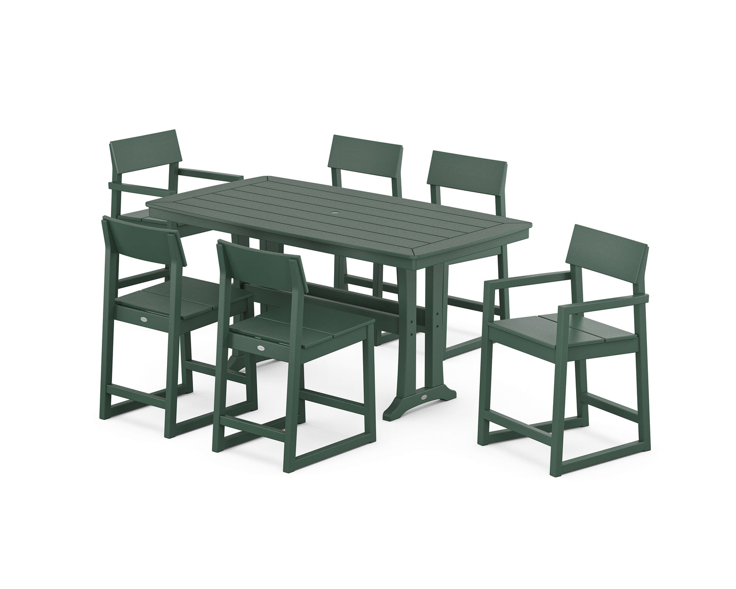 EDGE 7-Piece Counter Set with Trestle Legs