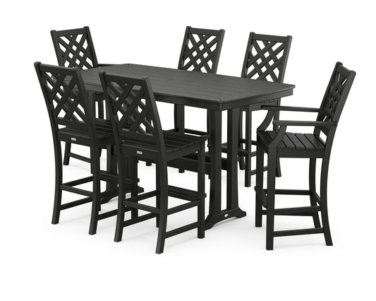 Wovendale 7-Piece Bar Set with Trestle Legs