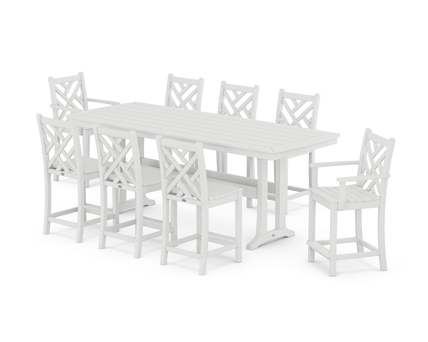 Chippendale 9-Piece Counter Set with Trestle Legs