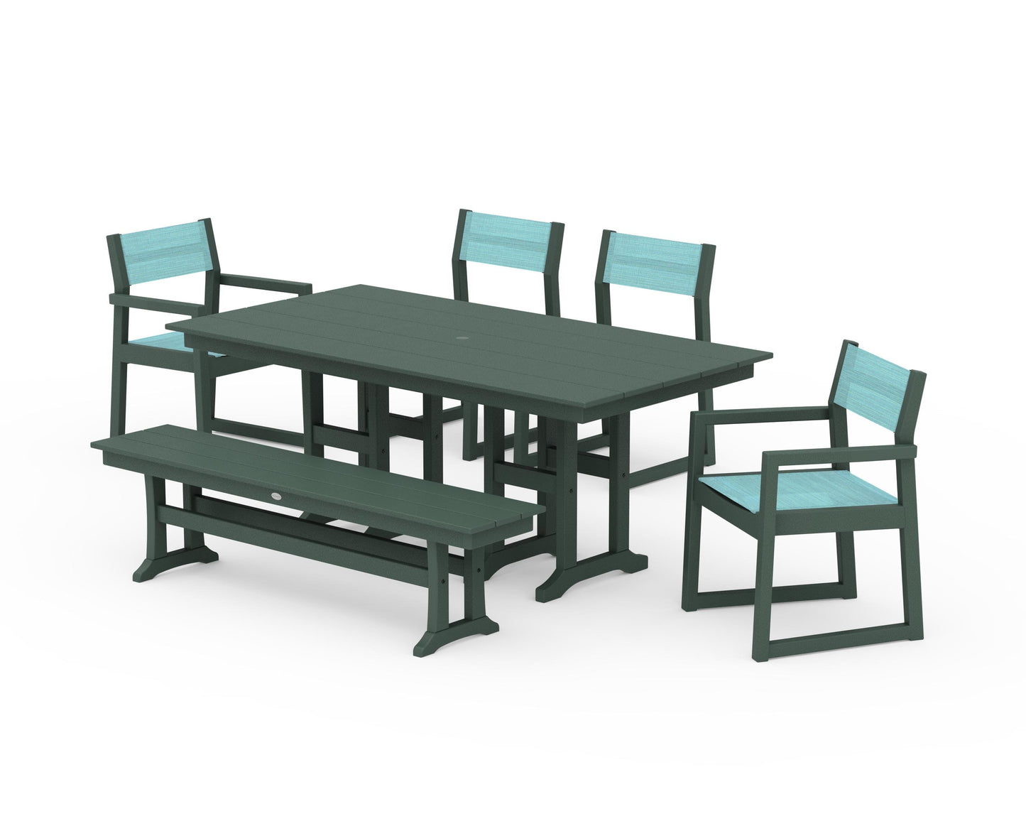 EDGE Sling 6-Piece Farmhouse Dining Set