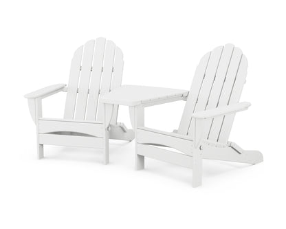 Classic Oversized Adirondacks with Angled Connecting Table