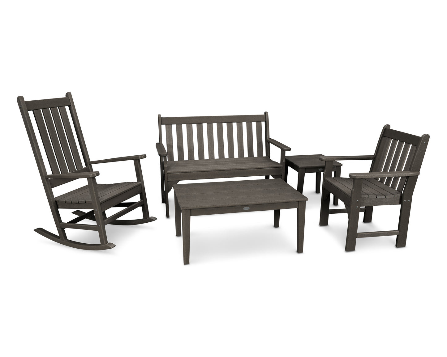 Vineyard 5-Piece Bench & Rocking Chair Set