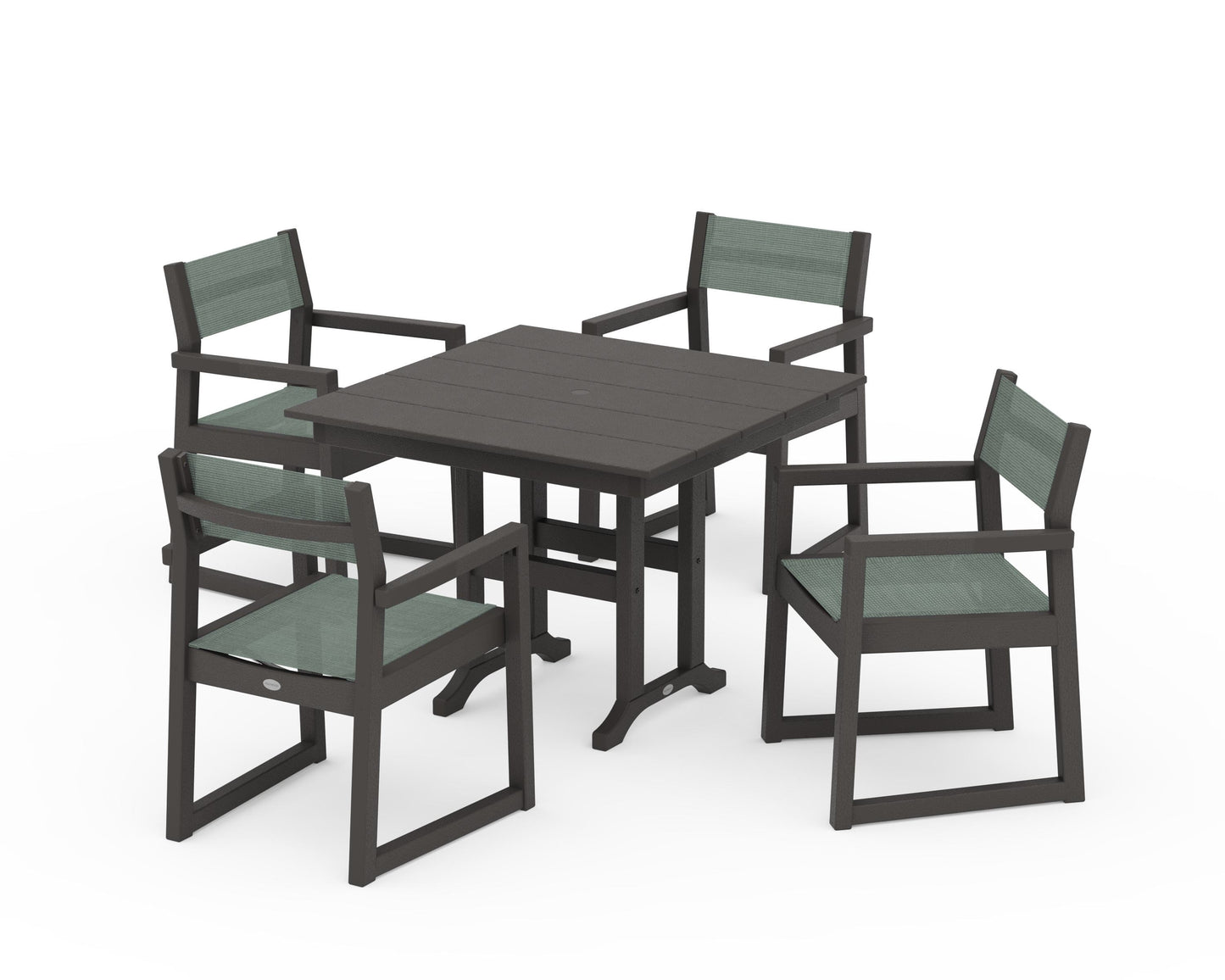 EDGE Sling Arm Chair 5-Piece Farmhouse Dining Set