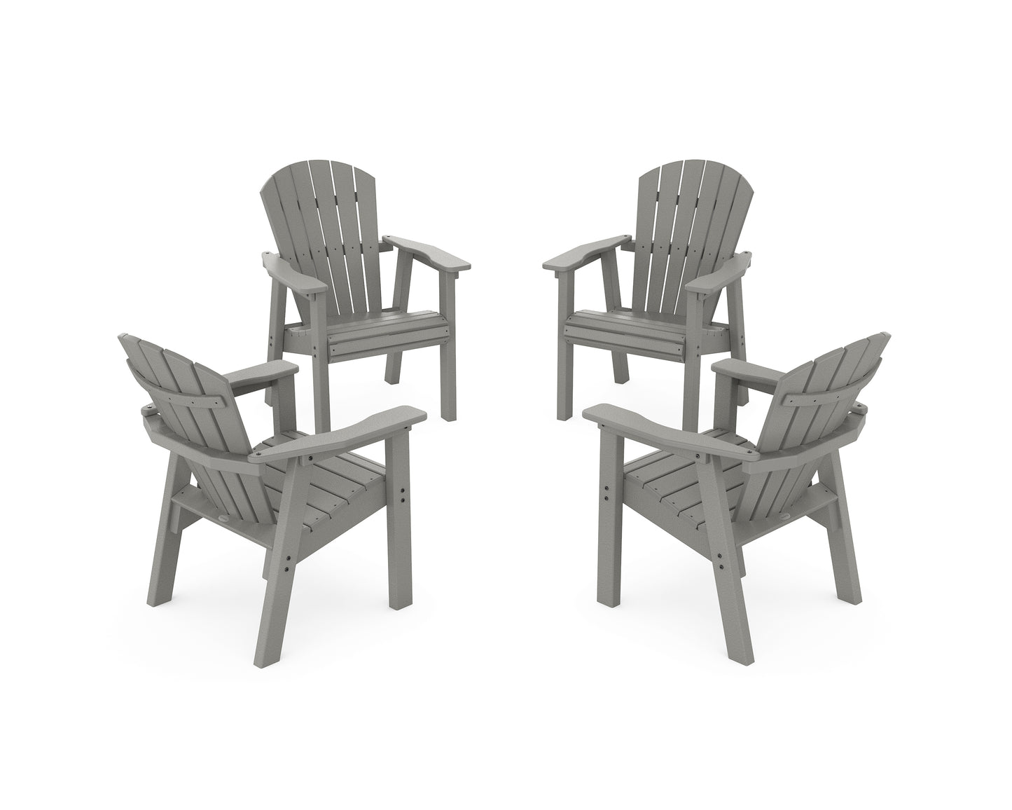 Seashell 4-Piece Upright Adirondack Conversation Set