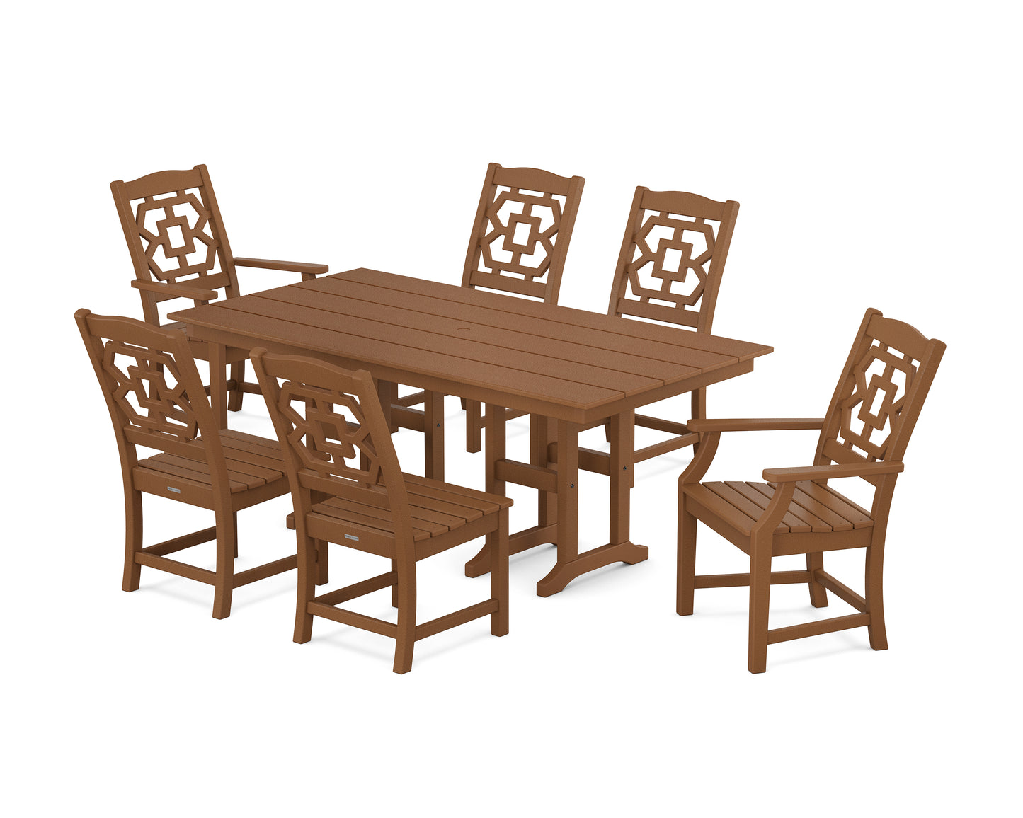 Chinoiserie 7-Piece Farmhouse Dining Set