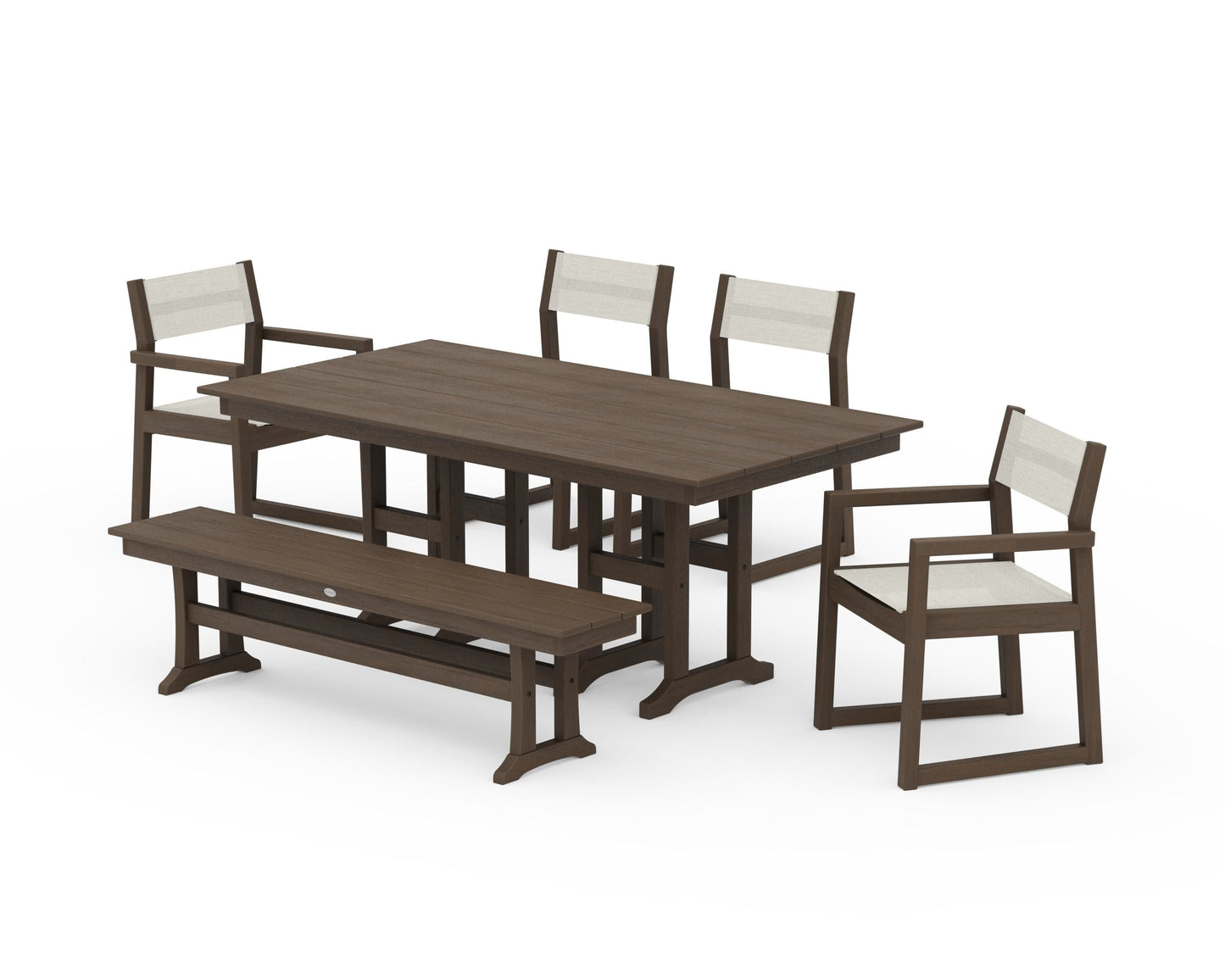EDGE Sling 6-Piece Farmhouse Dining Set